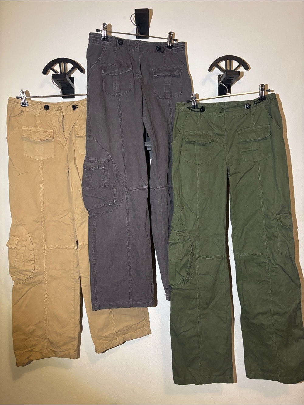 Brandi Melville Cargo Pants bundle — Green, Gray, Tan